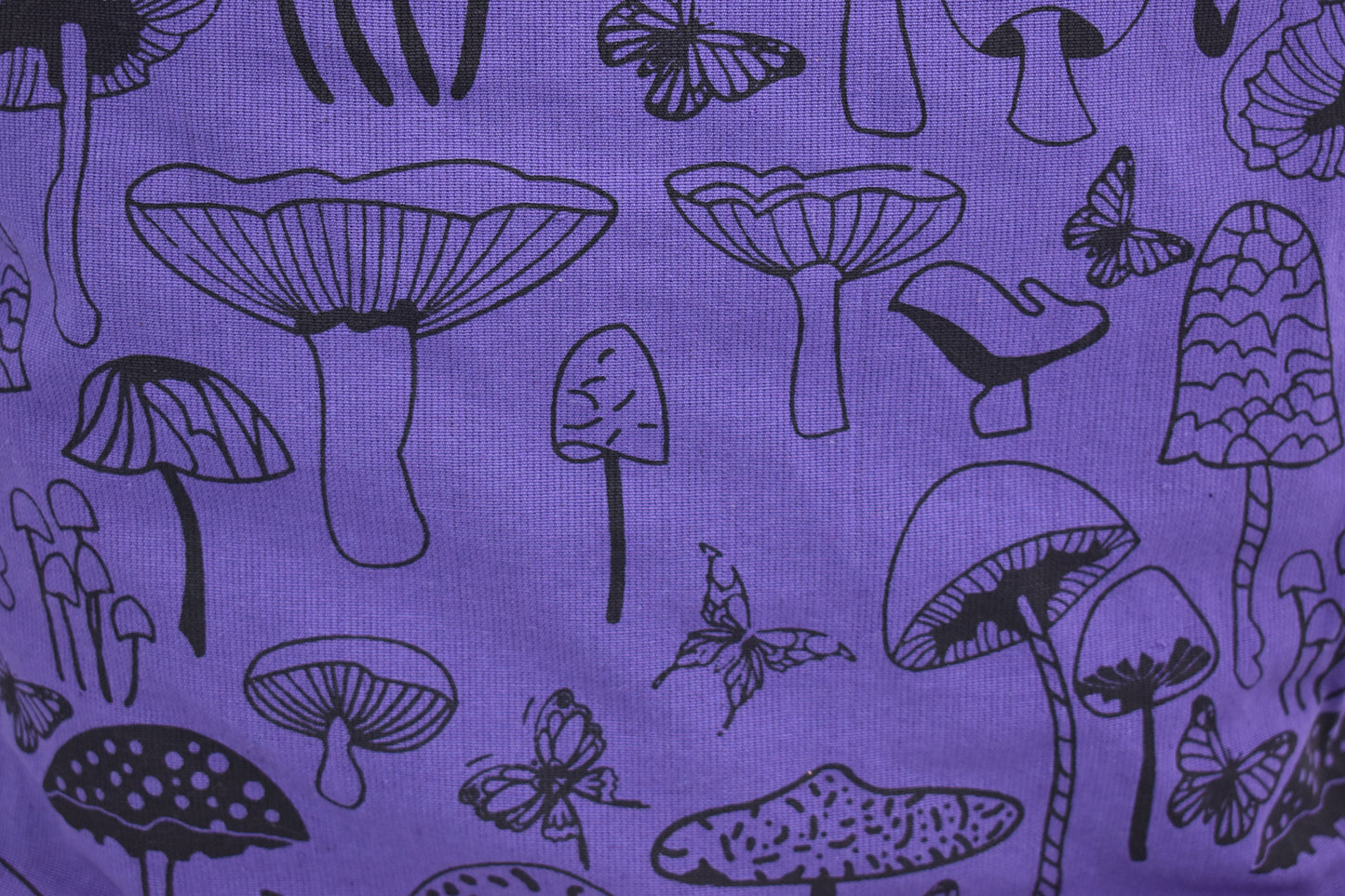 Mushroom Print Cotton Monk Bag