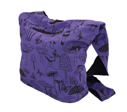 Mushroom Print Cotton Monk Bag