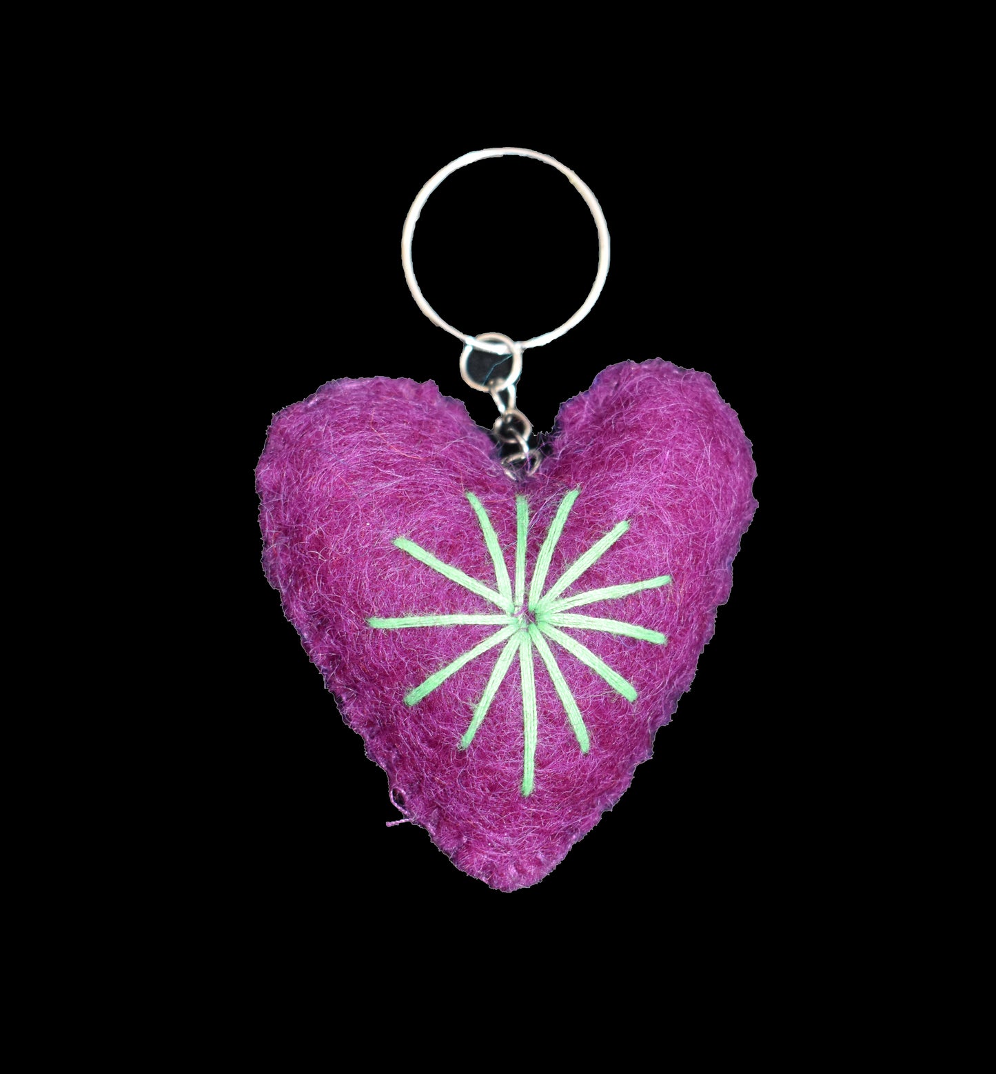 Felt Heart Keyring