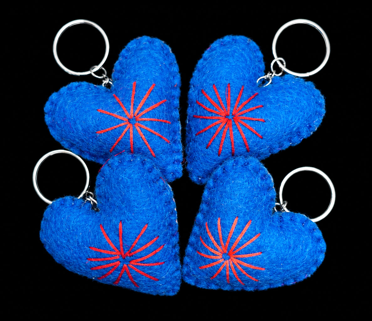 Felt Heart Keyring