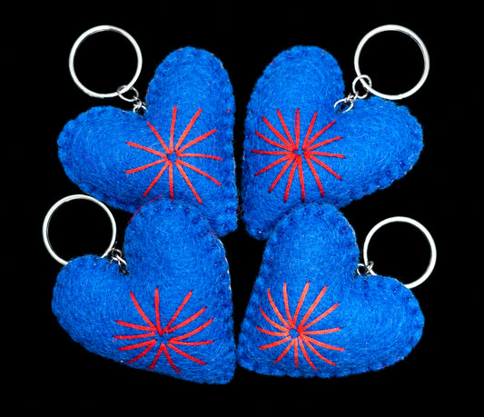 Felt Heart Keyring