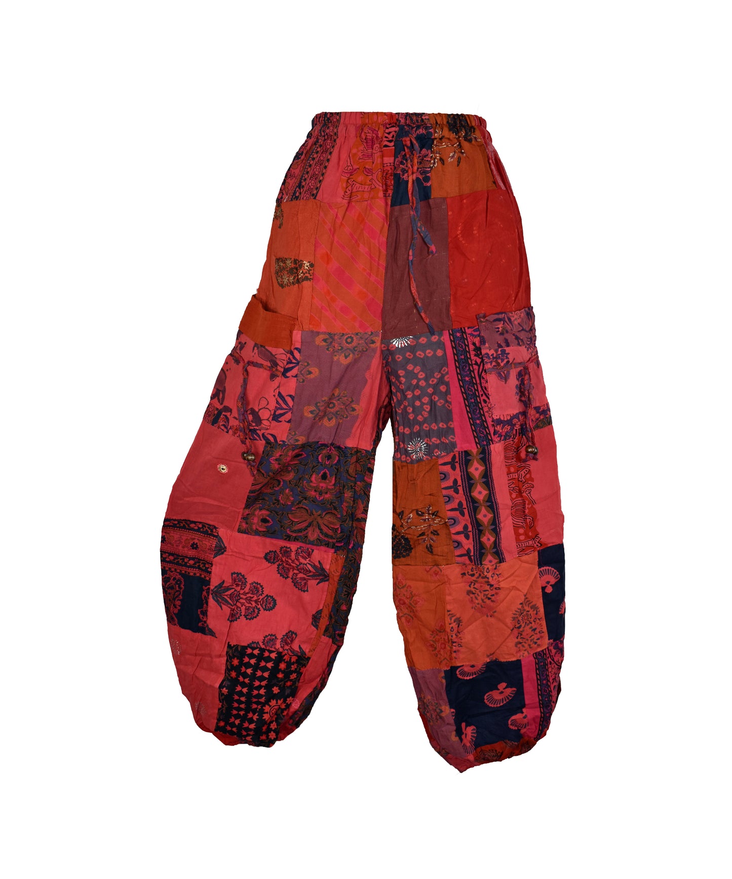 Patchwork Cotton Harem Trousers