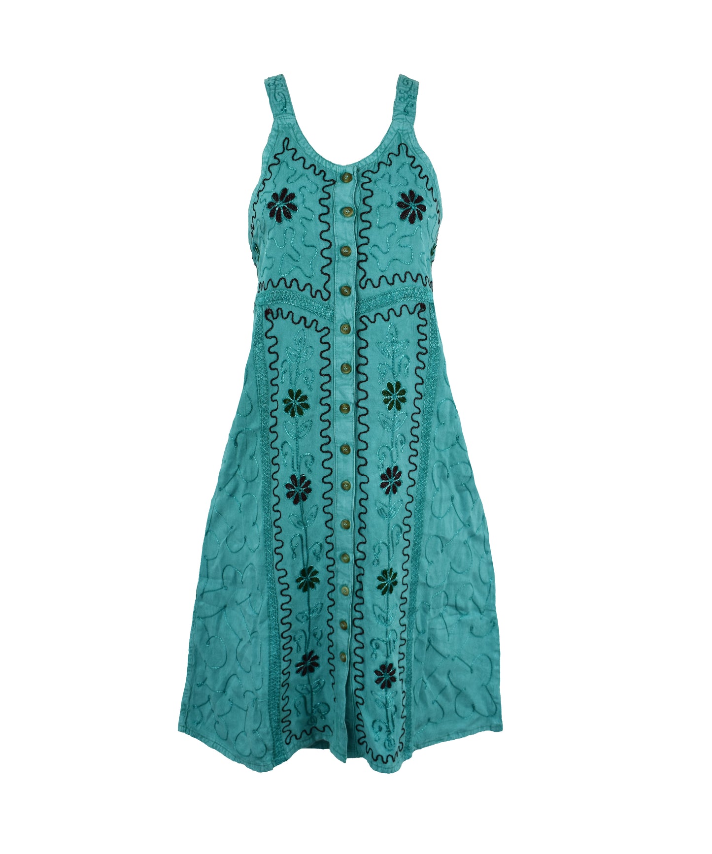 Derora Embroidered Viscose Dress