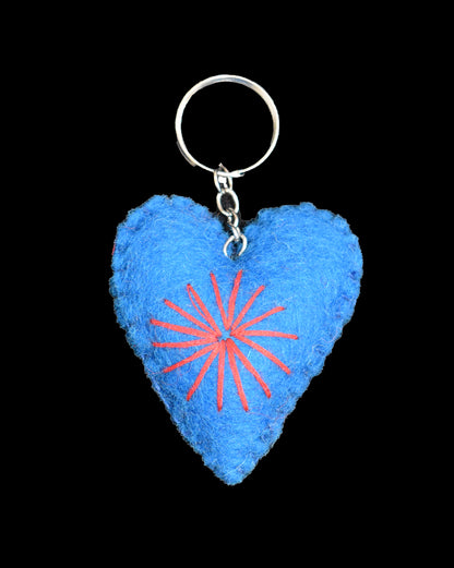 Felt Heart Keyring