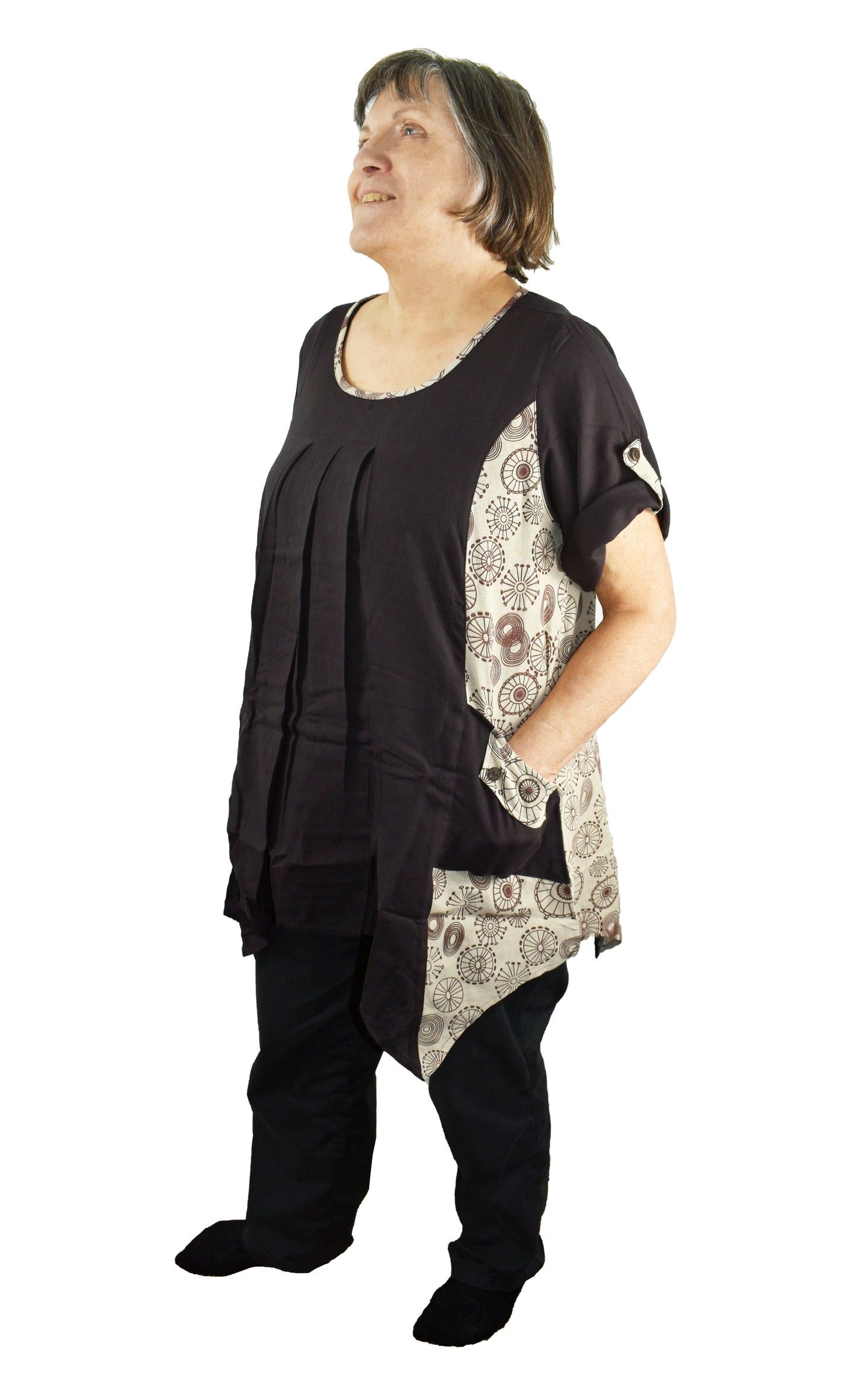 Plus Size Smock Style Blouse Top