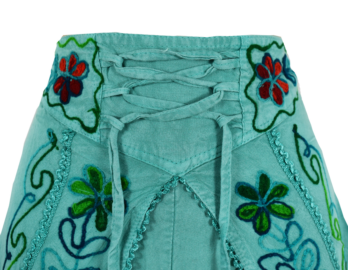 Embroidered Fisherman Style Trousers