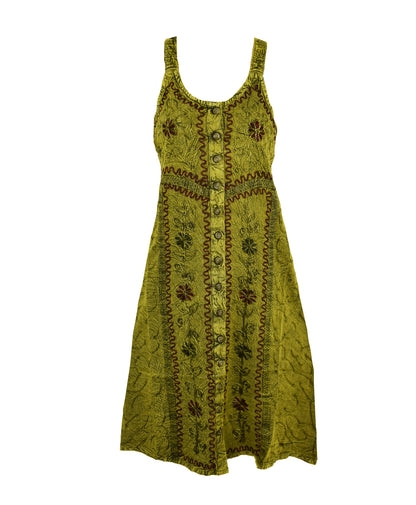 Derora Embroidered Viscose Dress