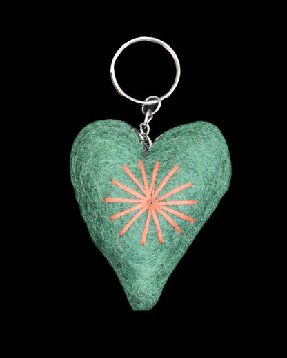 Felt Heart Keyring