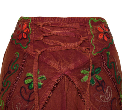 Embroidered Fisherman Style Trousers