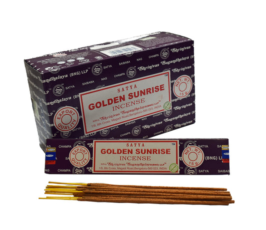 Satya Golden Sunrise Incense 15g 12 Sticks