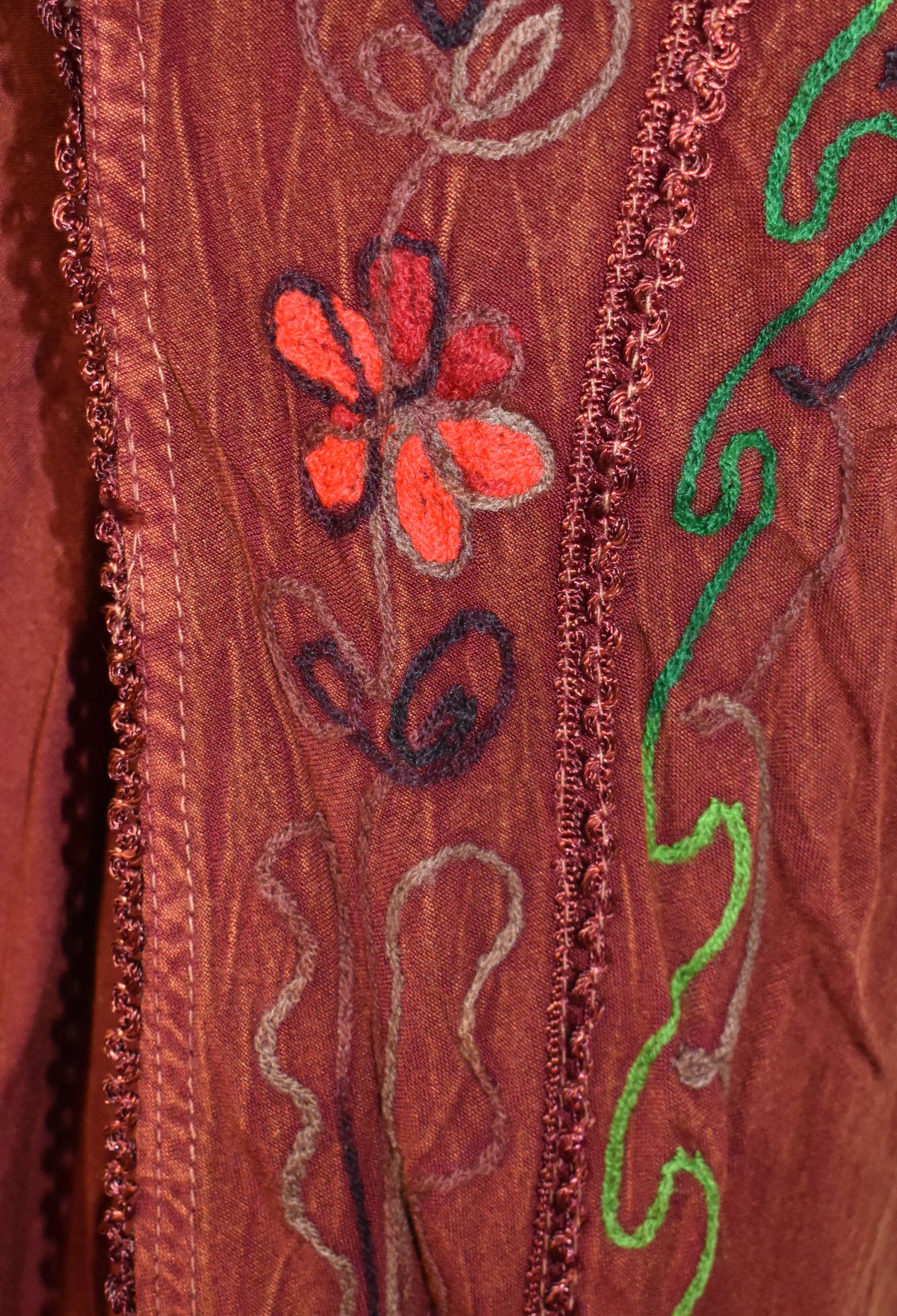 Embroidered Fisherman Style Trousers