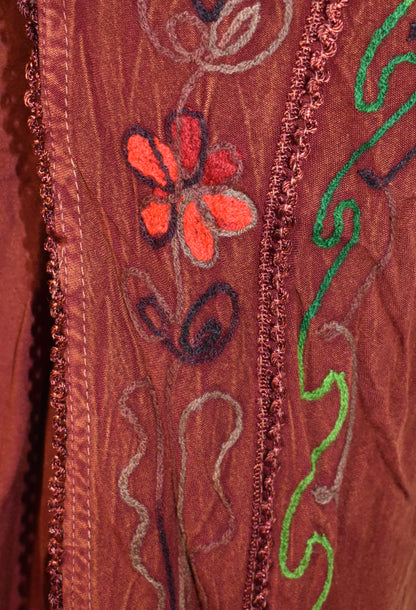 Embroidered Fisherman Style Trousers