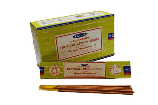 Satya Tropical Lemongrass Incense 15g 12 Sticks