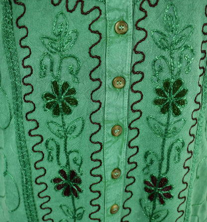 Derora Embroidered Viscose Dress