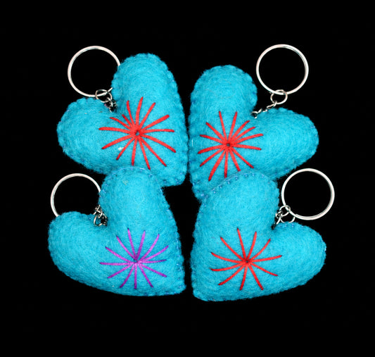 Felt Heart Keyring