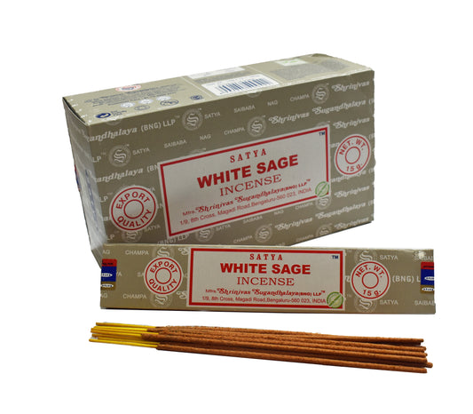 Satya White Sage Incense 15g 12 Sticks