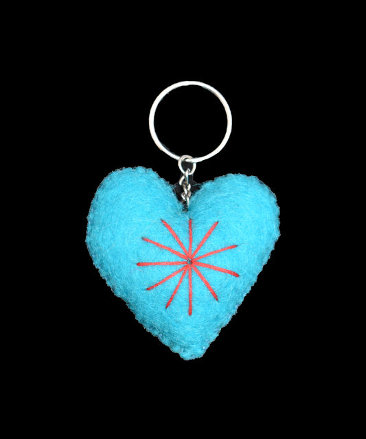 Felt Heart Keyring