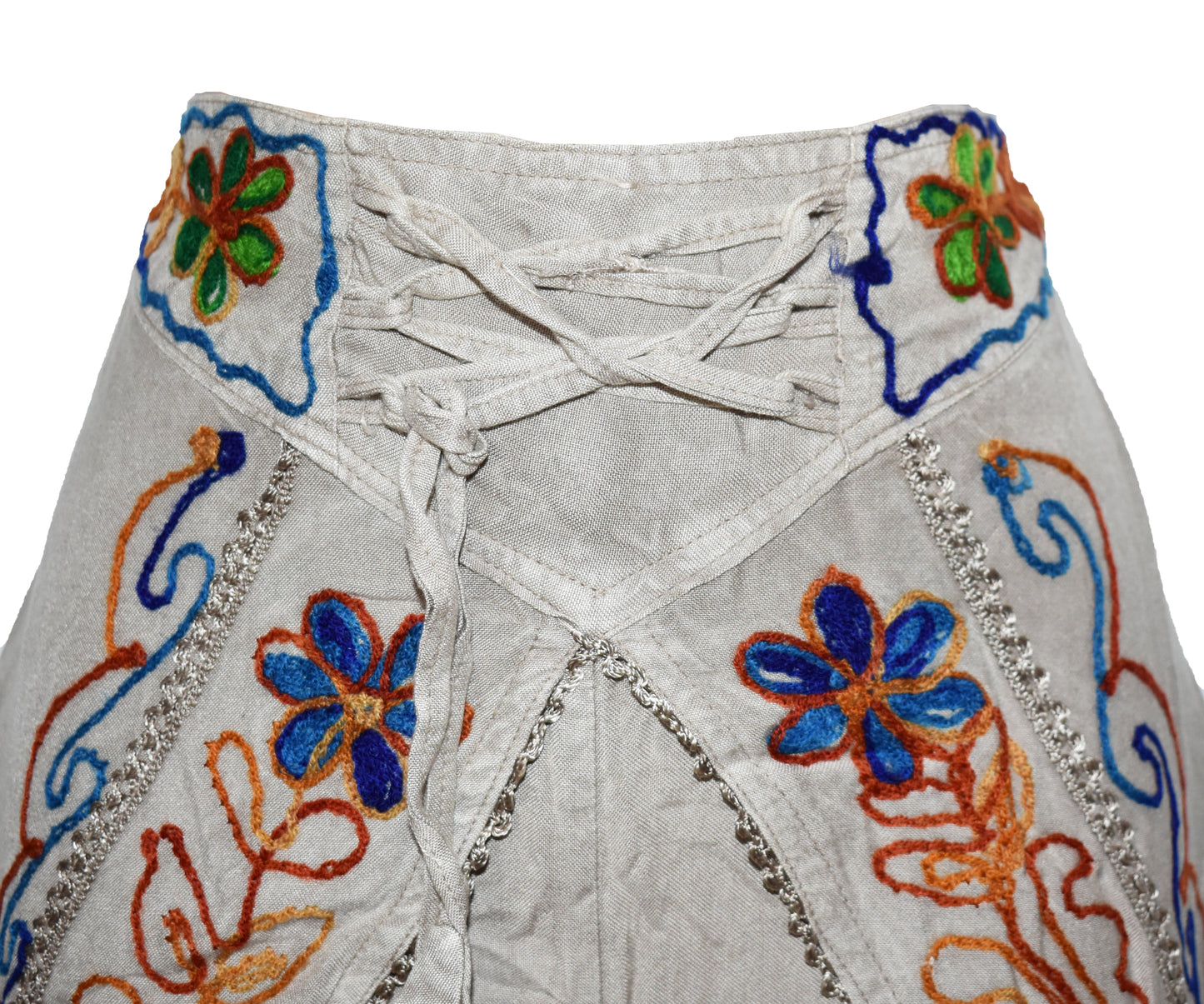 Embroidered Fisherman Style Trousers