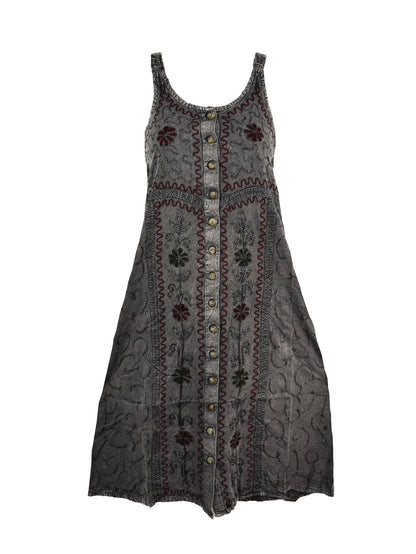 Derora Embroidered Viscose Dress