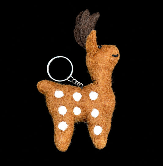 Felt Reindeer Keyring