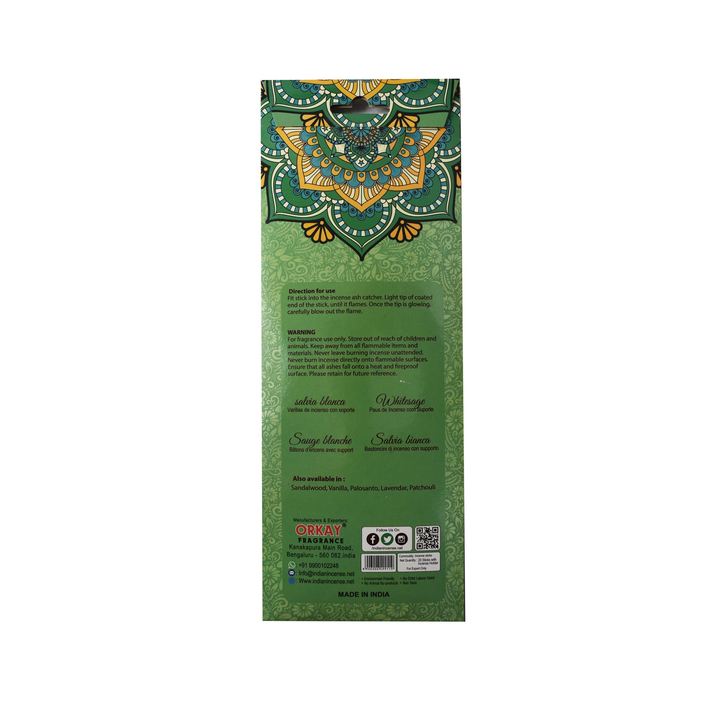 Namaste India Incense and Ash Catcher Gift Set