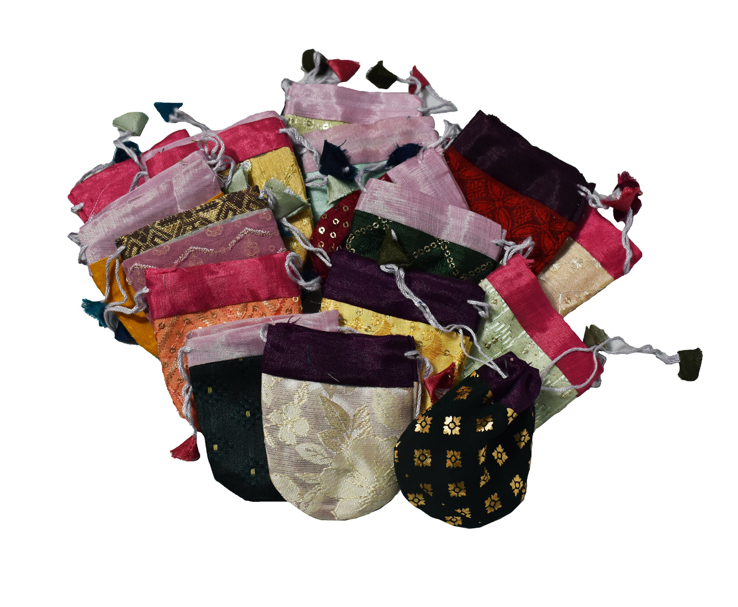 Mini Sari Silk Gift Bags (A7)