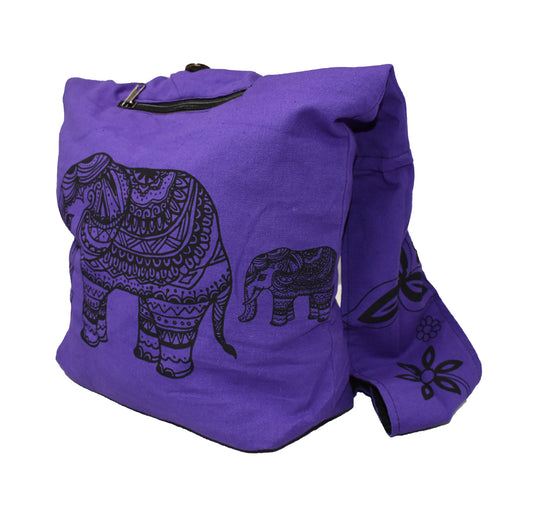 Elephant Print Sadhu Shoulder Bag