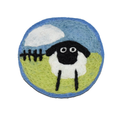 Felt Sheep Coaster Mat