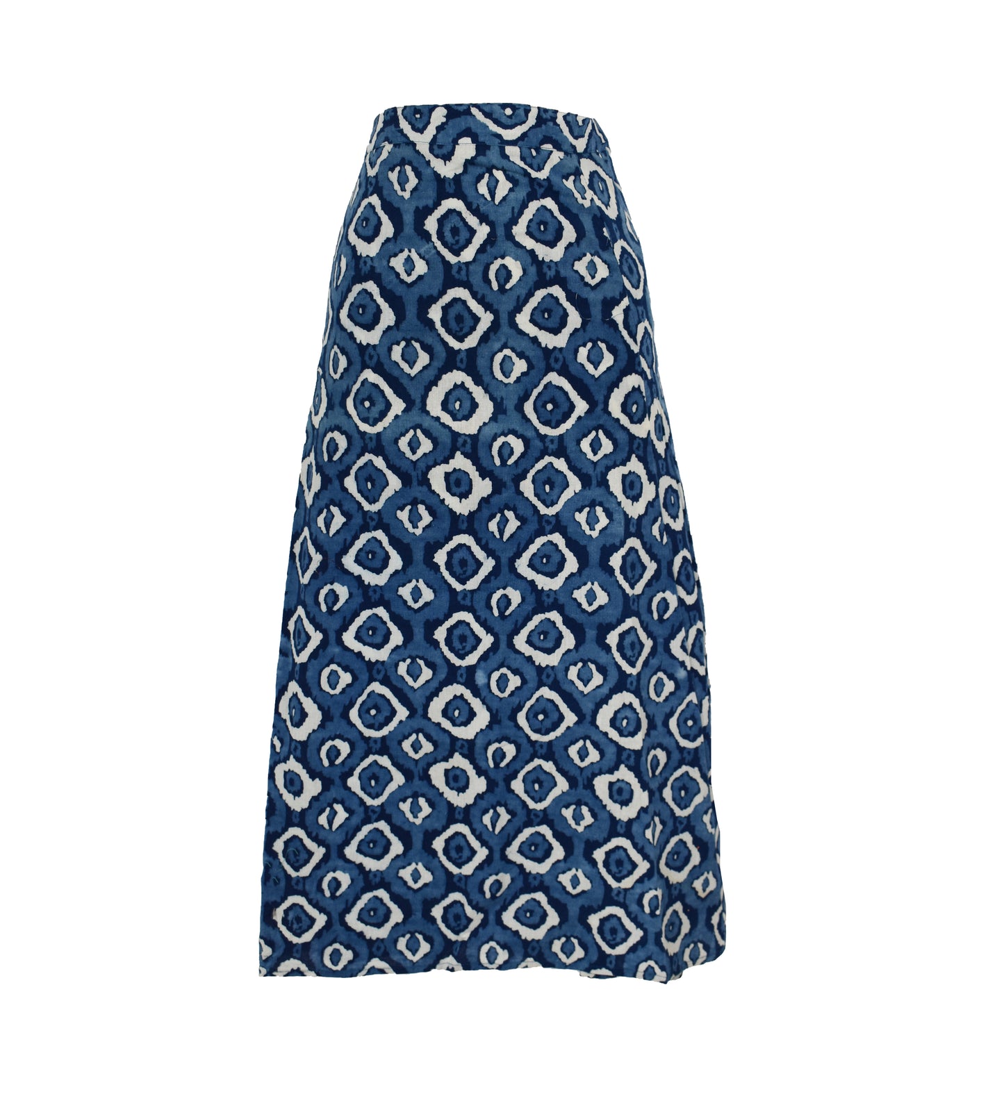 Indian Block Print Cotton Wrap Skirt
