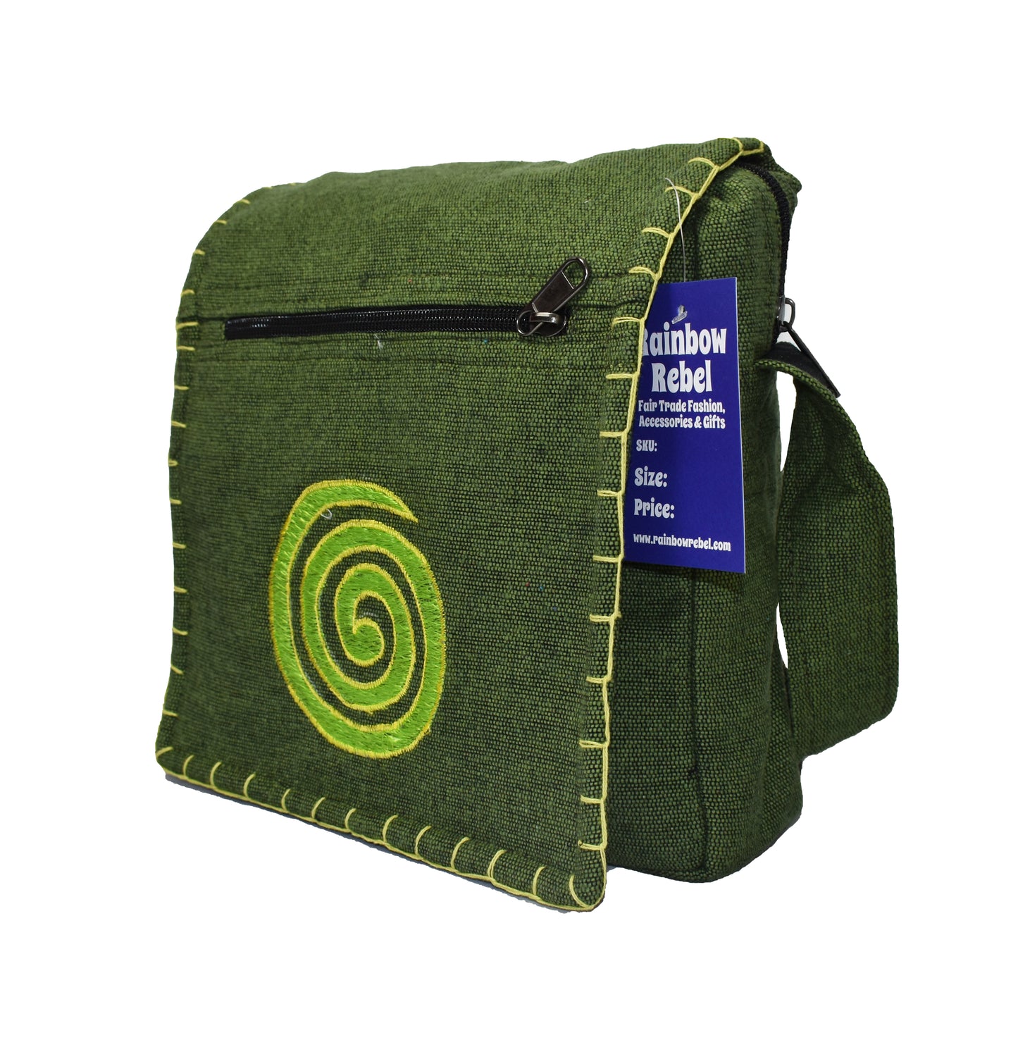 Spiral Design Cotton Shoulder Bag