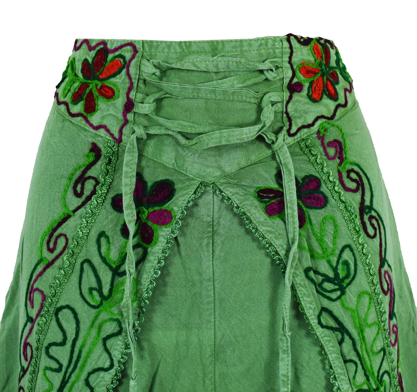 Embroidered Fisherman Style Trousers