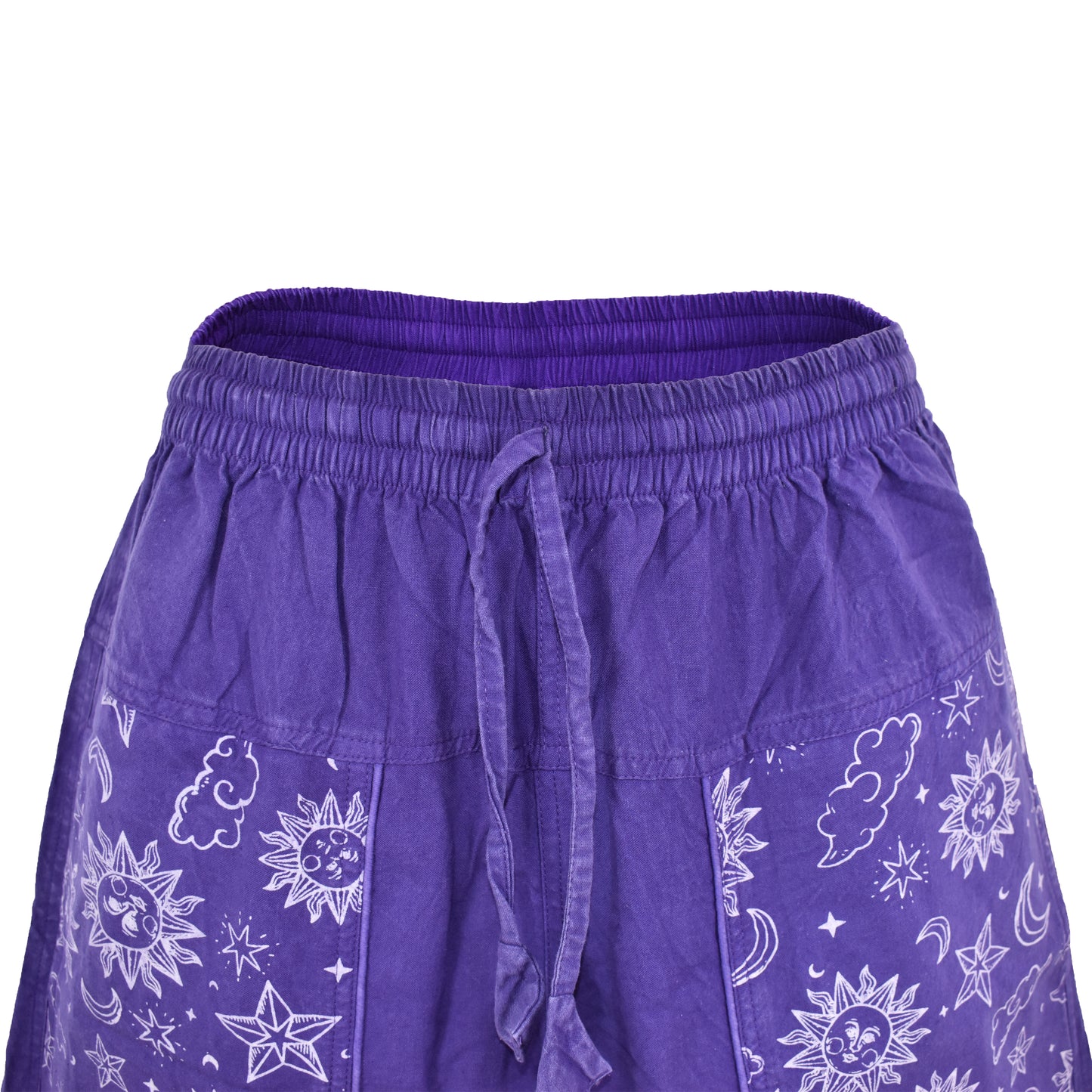 Celestial Print Cotton Harem Trousers