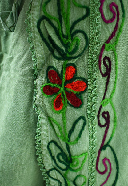 Embroidered Fisherman Style Trousers