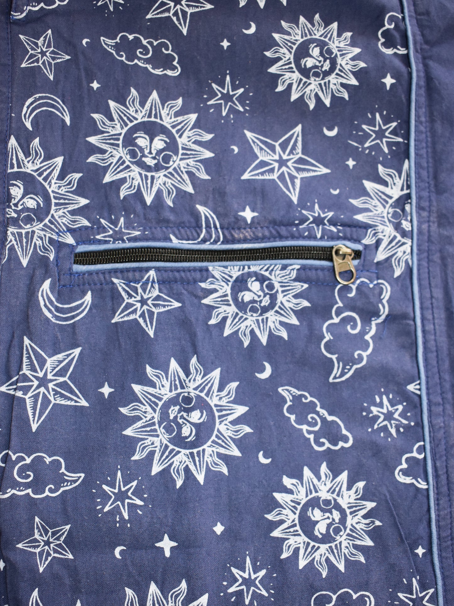 Celestial Print Cotton Harem Trousers