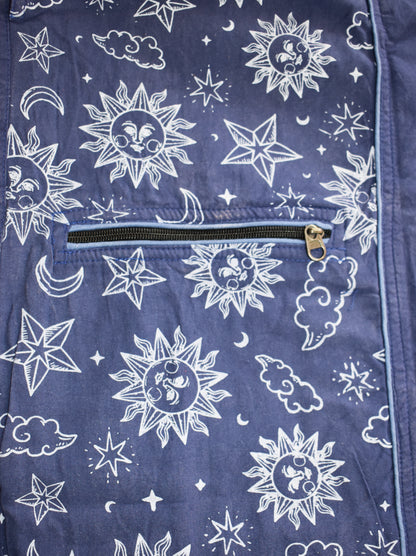 Celestial Print Cotton Harem Trousers