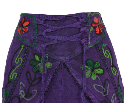 Embroidered Fisherman Style Trousers