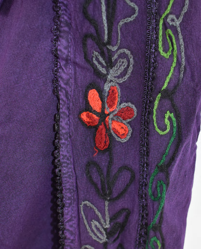 Embroidered Fisherman Style Trousers
