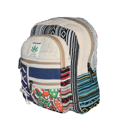 Small Hemp & Cotton Printed Back Pack