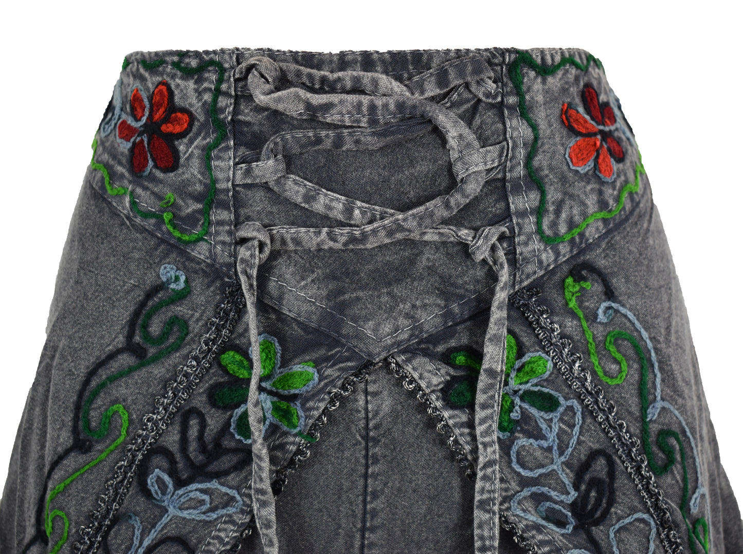 Embroidered Fisherman Style Trousers