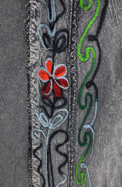 Embroidered Fisherman Style Trousers