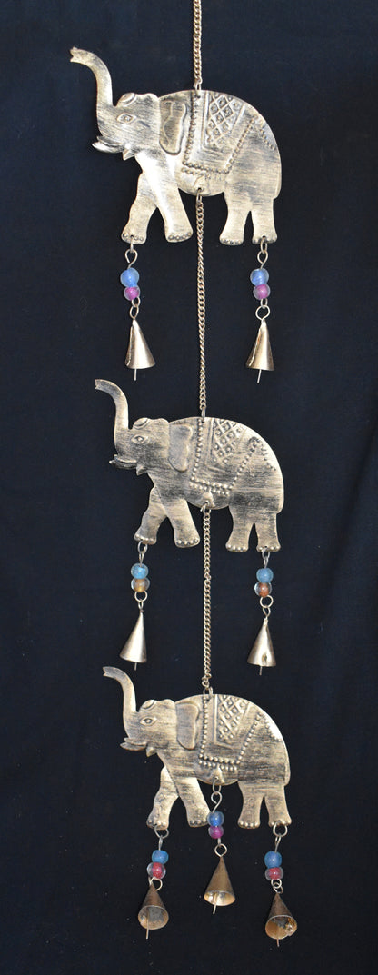 Long Metal Elephant Wall Hanging