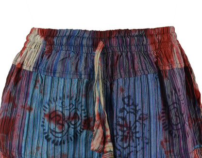 Tie Dye Cropped Patchwork Shorts