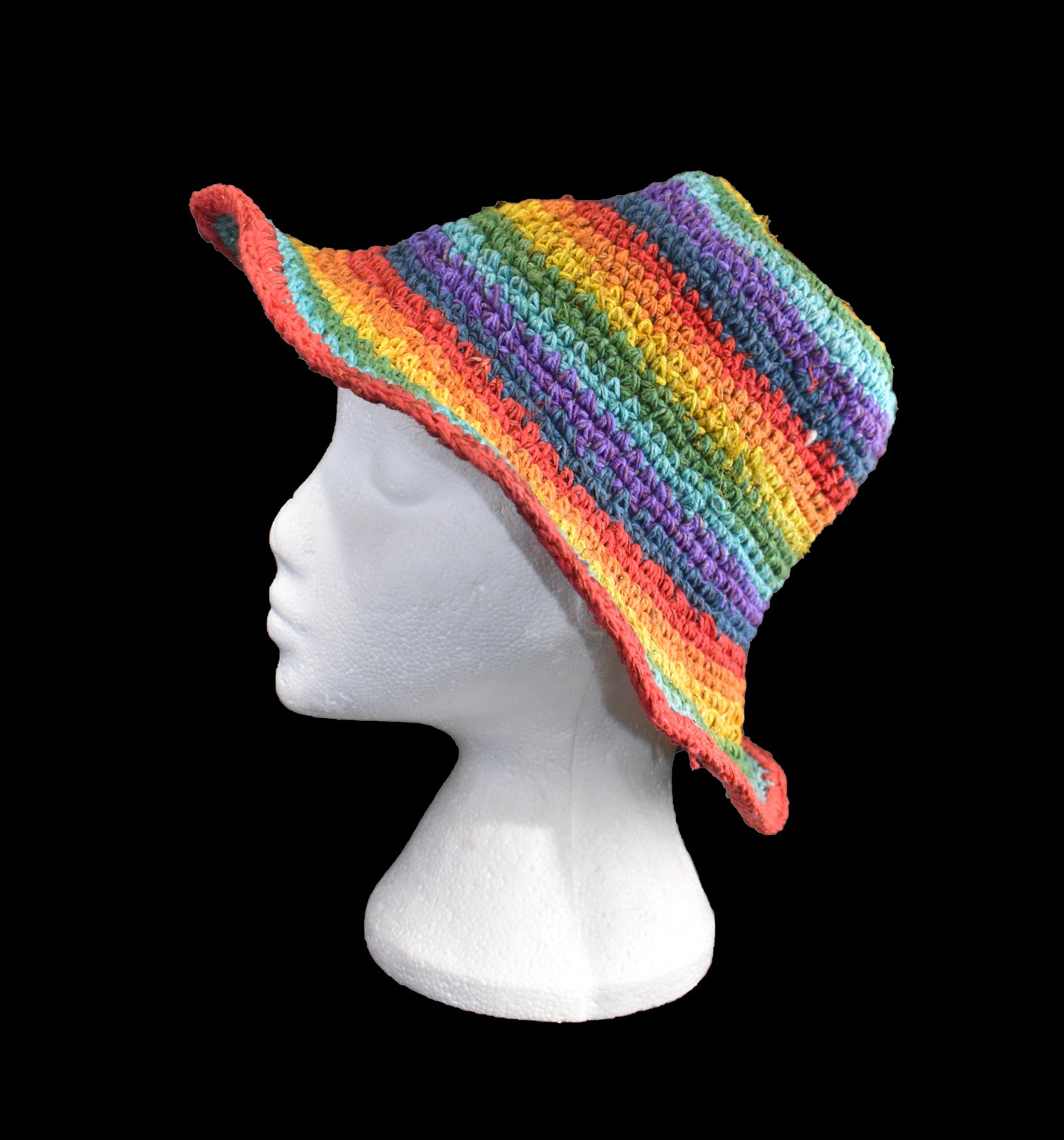 Rainbow Hemp Sun Hat