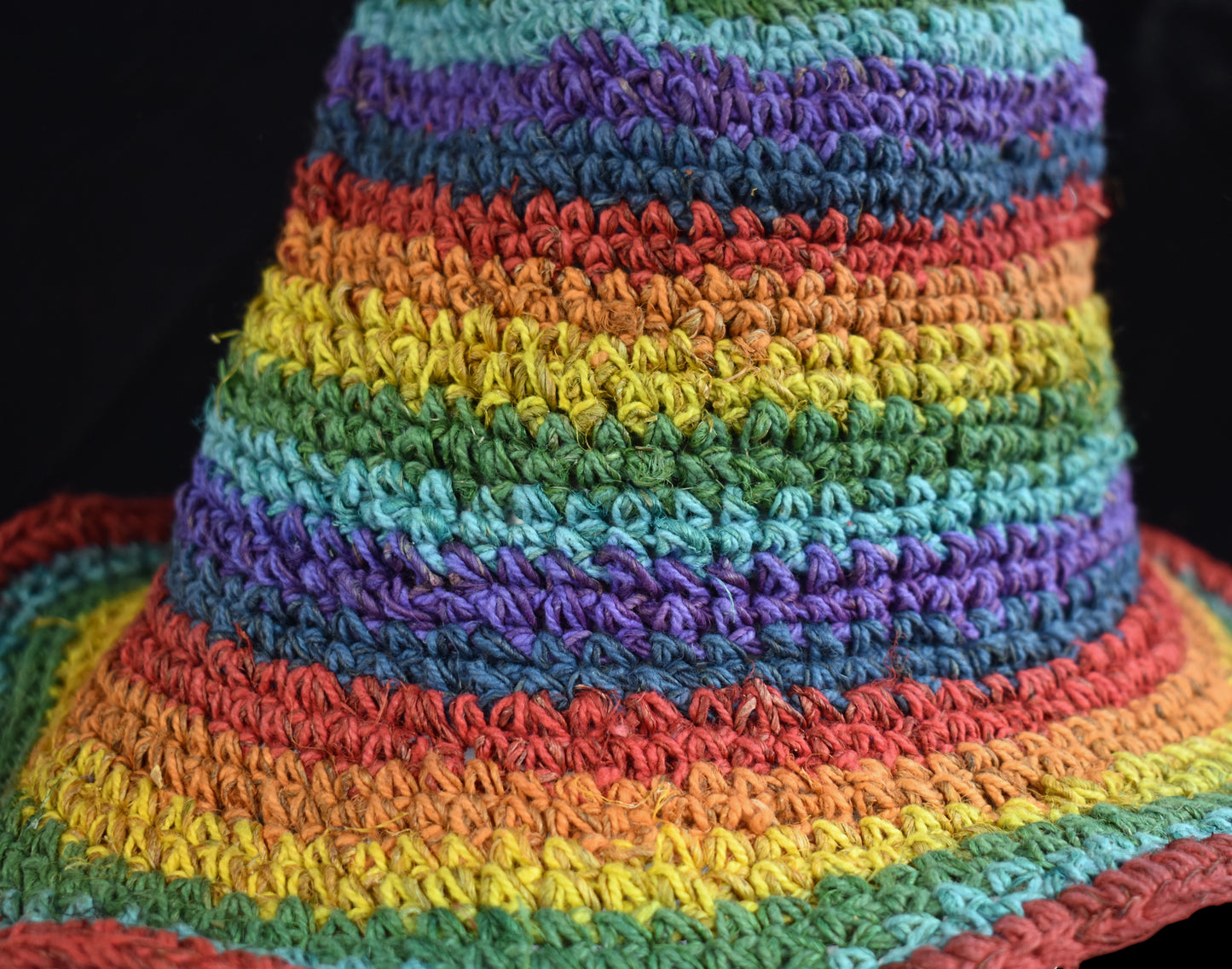 Rainbow Hemp Sun Hat