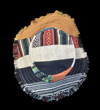 Hemp & Cotton Patchwork Sun Hat