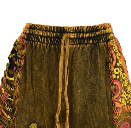 Wide Leg Embroidered Trousers