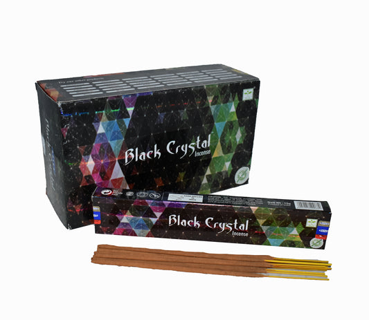 Satya Black Crystal Incense 15g 12 Sticks