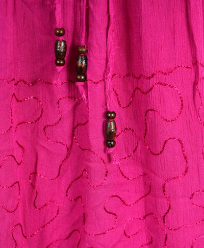 Embroidered Viscose Tunic Top