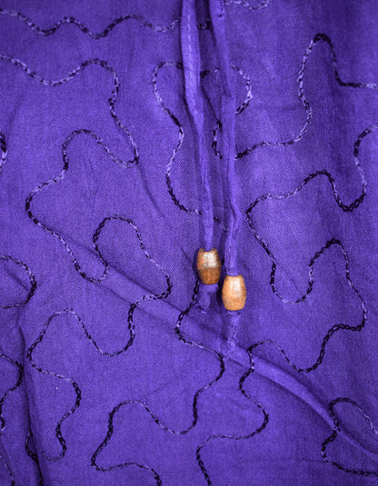 Embroidered Viscose Tunic Top