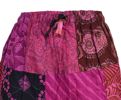 Patchwork Overdyed Cotton Skirt